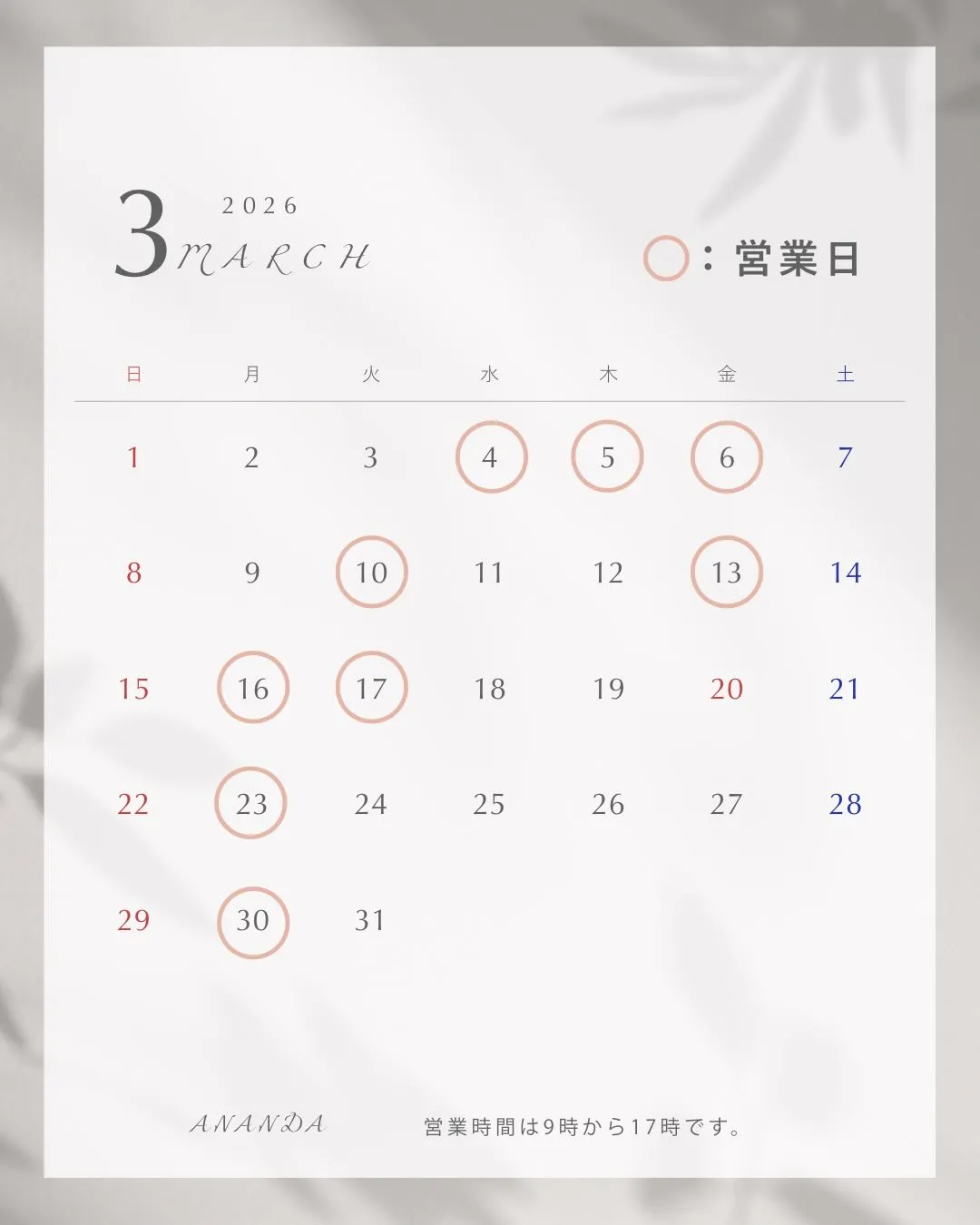 こんにちは、海老名のアーユルヴェーダサロン Ananda(ア...